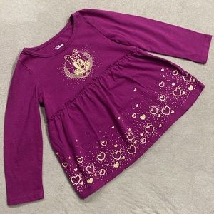 Disney Jumping Beans Baby Girls Minnie Mouse Sparkle Graphic & Hearts Size 24M !